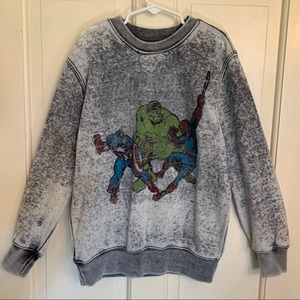Marvel superhero distressed sweatshirt!